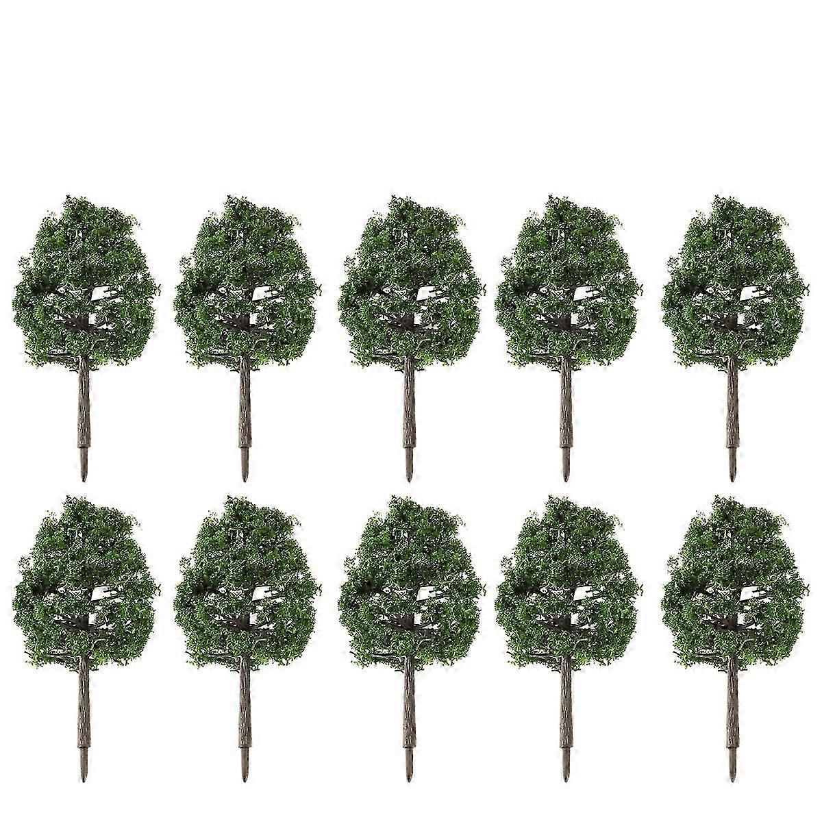 20pcs 9cm Scenery Landscape Model Tree Simulation Tree (Dark Green)