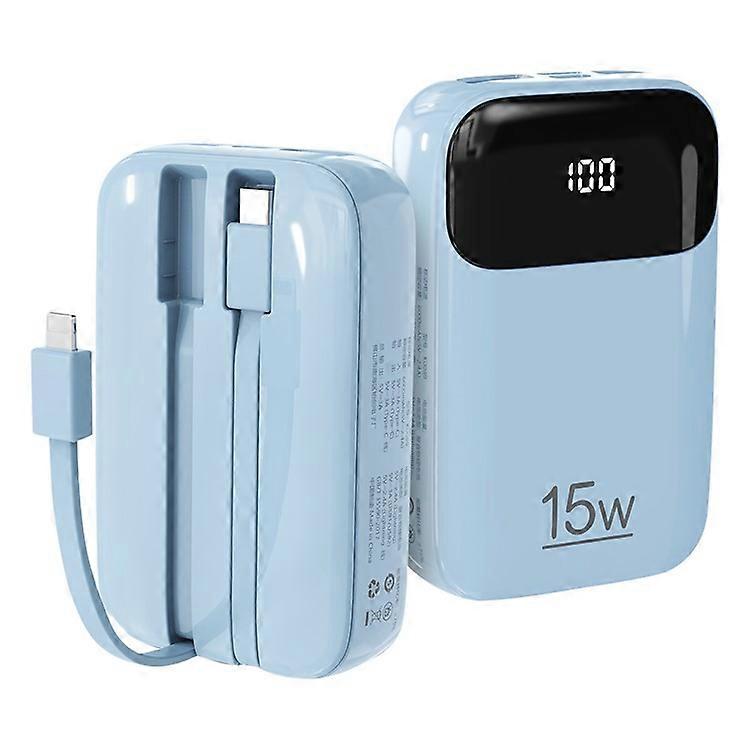 ROISKIN K0090 20000mAh Power Bank Phone Charger External Battery with iP / Type-C Cable