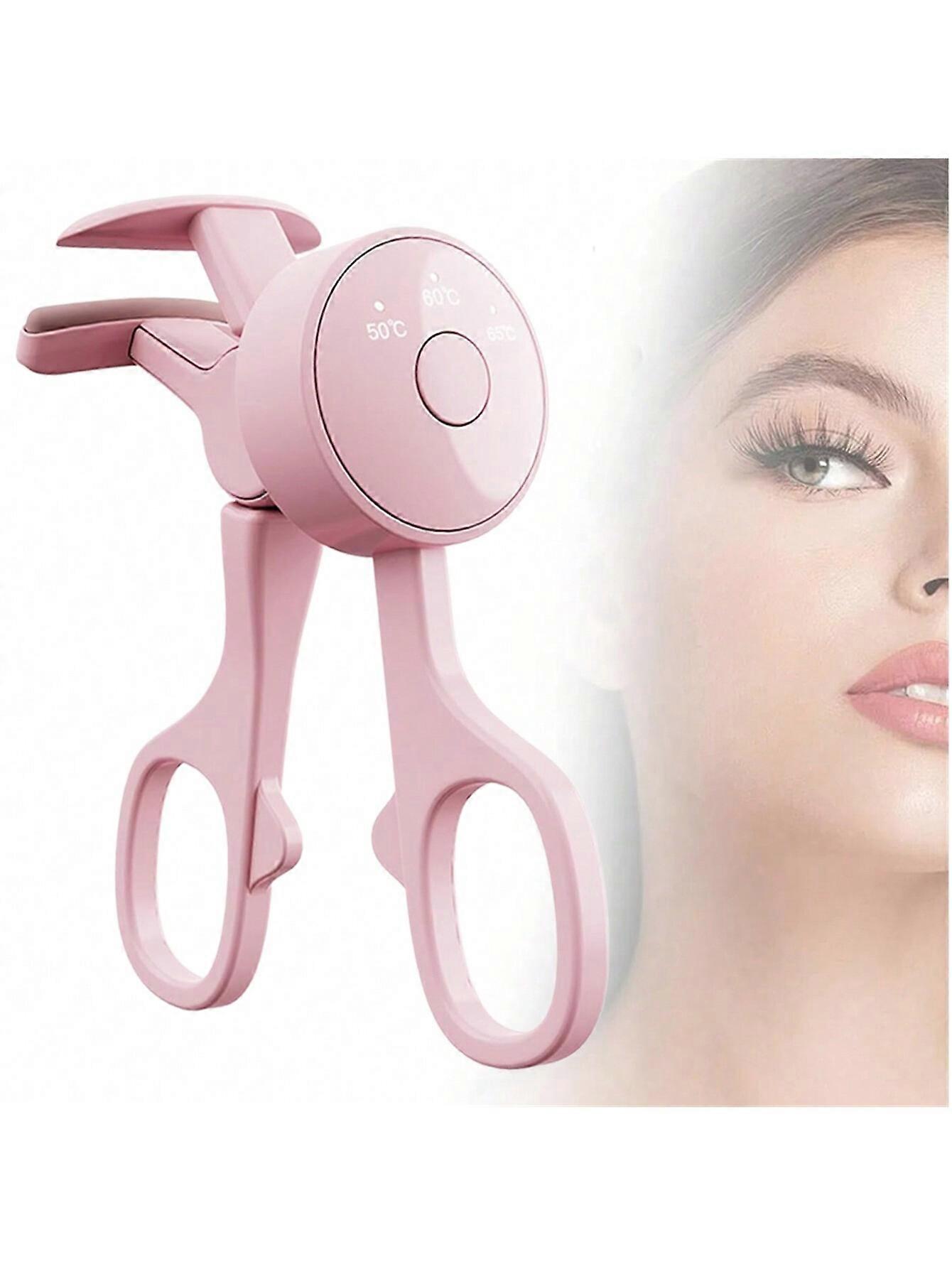 Heated Eyelash Curlers, Anti-Burn Electric Eyelash Curler With 3 Heating Modes Tempreure Adjustable, Long Lasting C-Shaped Natural Curling, Type-C USB