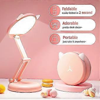 Nette Schreibtischlampe Rosa Lampe Kawaii Schreibtisch Zubehör, Faltbare & Portable Pink Schreibtisch Zubehör Kawaii Zimmerdekor