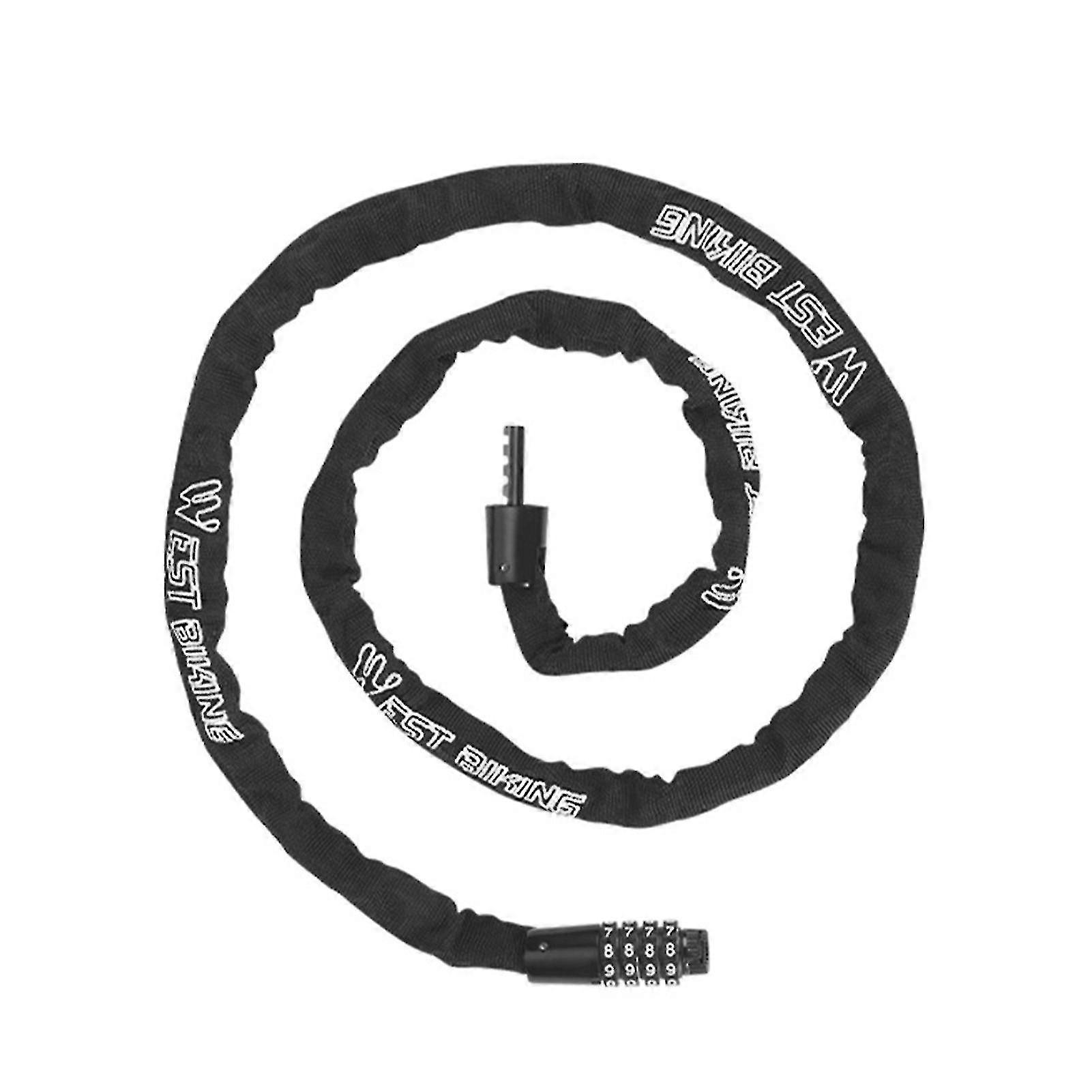 Bicycle Chain Lock High Strength Four-digit Extra Long Shear Resistant Universal Anti-theft Zinc Alloy Heavy-duty Bicycle Mtb Digit Combination Lock B