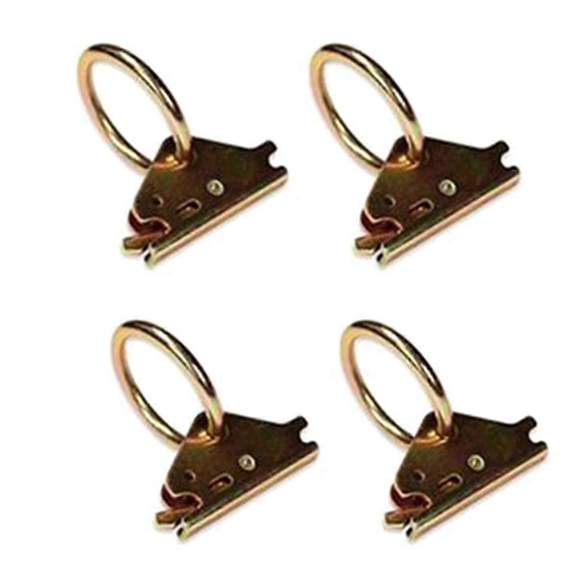 4 Packs Steel E-Track O-Ring Tie-Down Anchors for E-Track Tie-Down System Secure Cargo in Enclosed