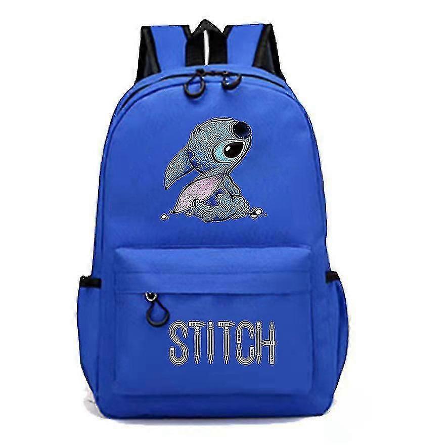 Stitch Schoolbag Male And Female Students Multicolor Backpack Backpack Large-9q