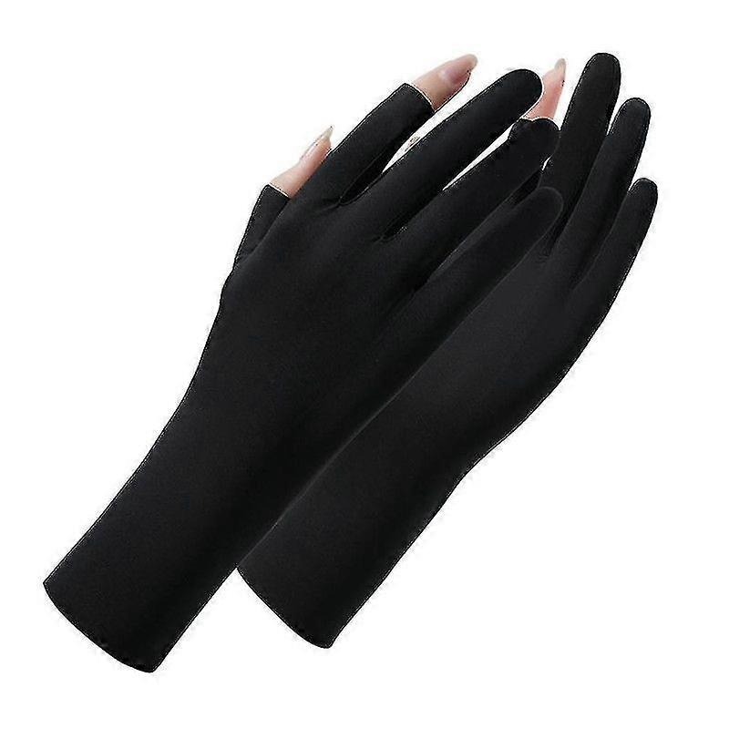 Uv Protection Gloves Uv Shield Gloves Women Fingerless Gloves Driving Gloves-ylmyFit