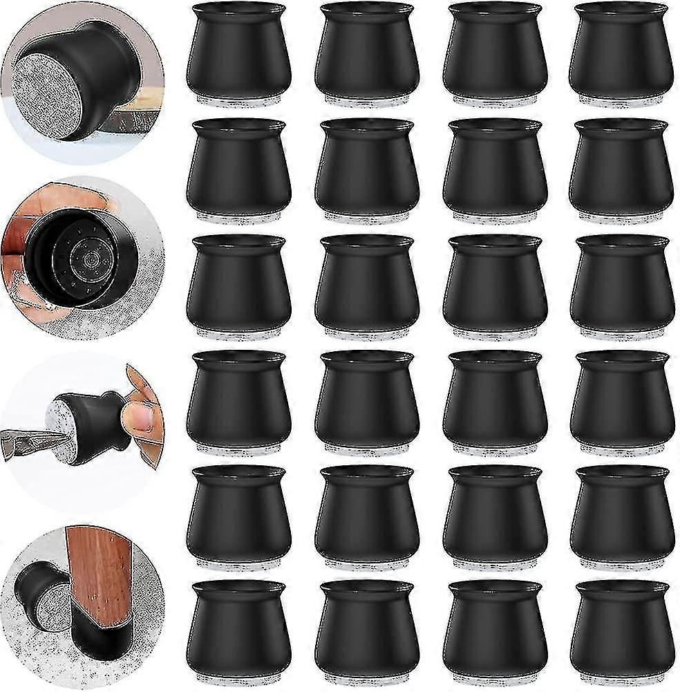 椅子脚プロテクター、堅木張りの床用24個。シリコン製椅子脚