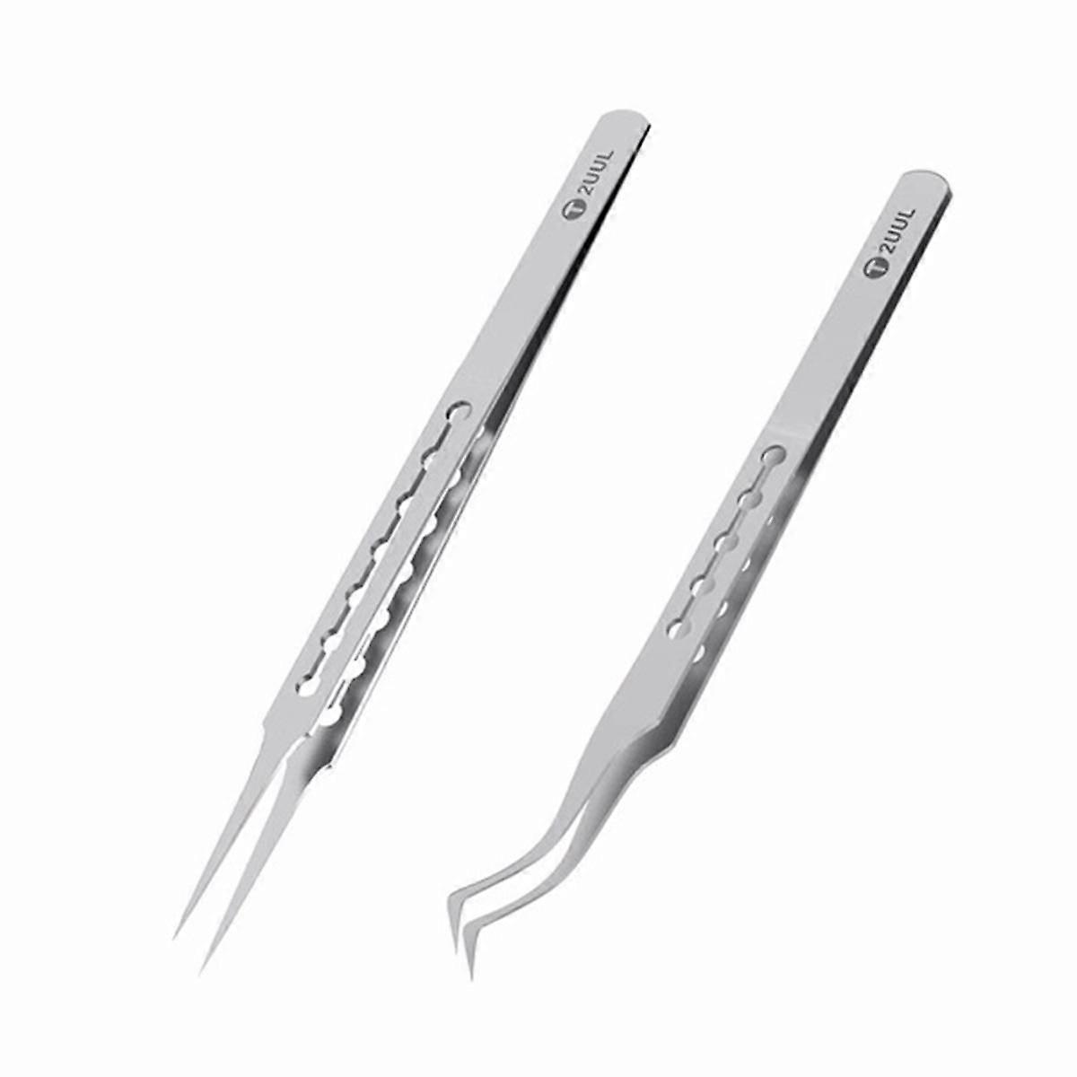 TW21 TW22 Non-Magnetic Hollow Stencil Tweezers PCB Board Soldering and IC Chip Positioning Holding