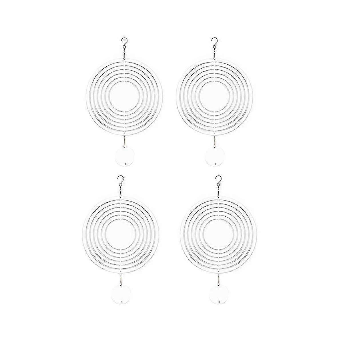 4Pcs 8 Inch Sublimation Wind Spinner Blanks 3D Wind Spinners Hanging Wind Spinners Round suitable for Outdoo