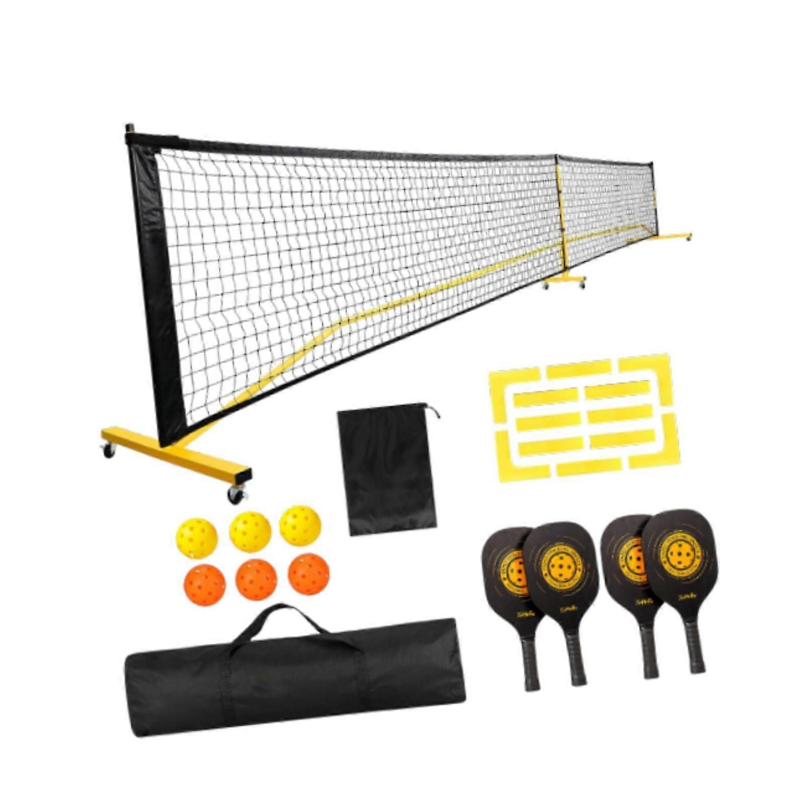 Pickleball Net Set Marker Sign Pickleball Paddles Set for Game Sports