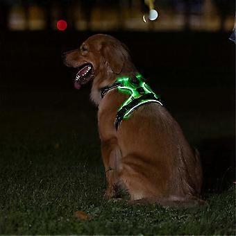 Luminous Pet Harness Luminous Dog Harness Adjustable Luminous Pet Chest Strap S