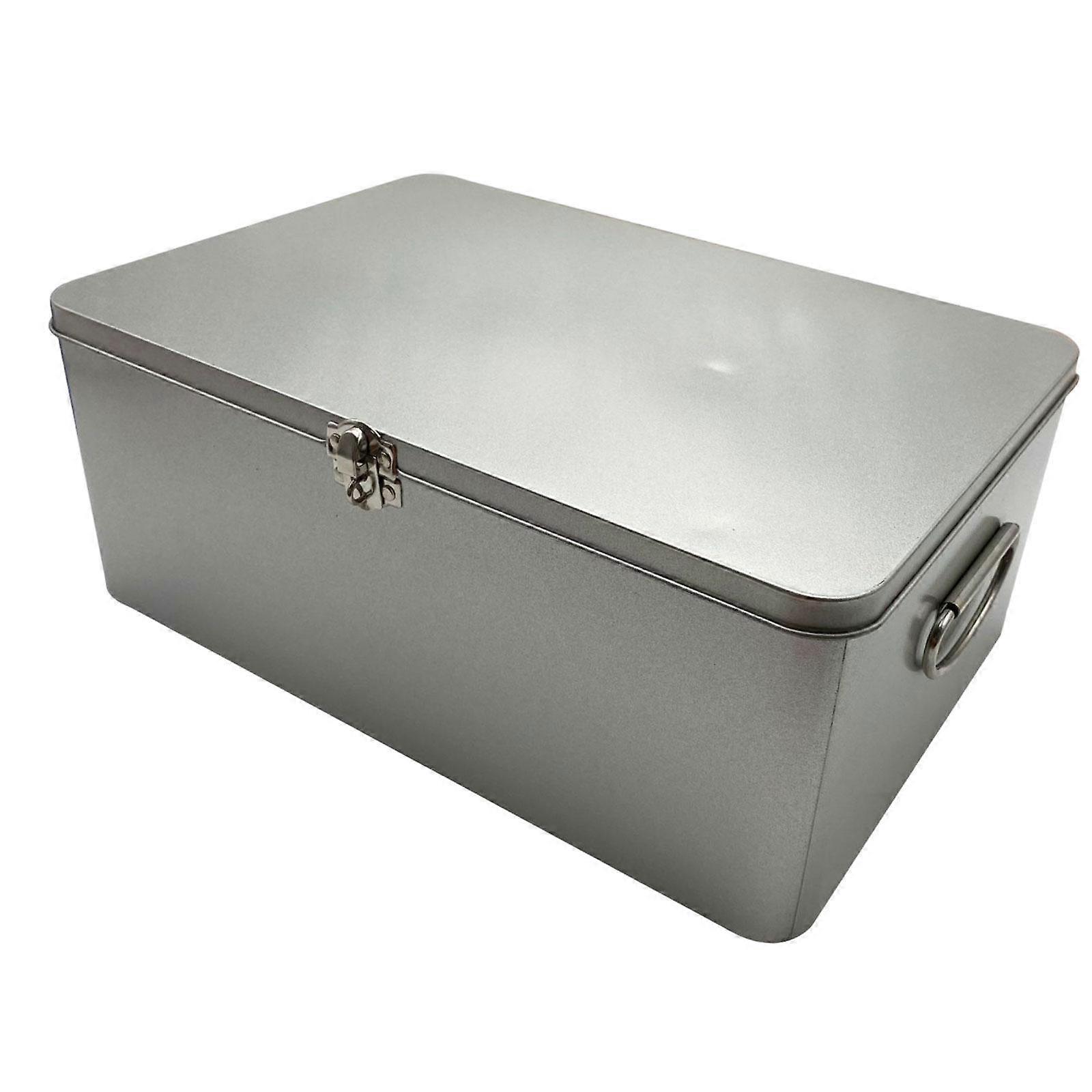 Iron Storage Box Document Box Multipurpose Decorative Gift Desktop Storage Tin