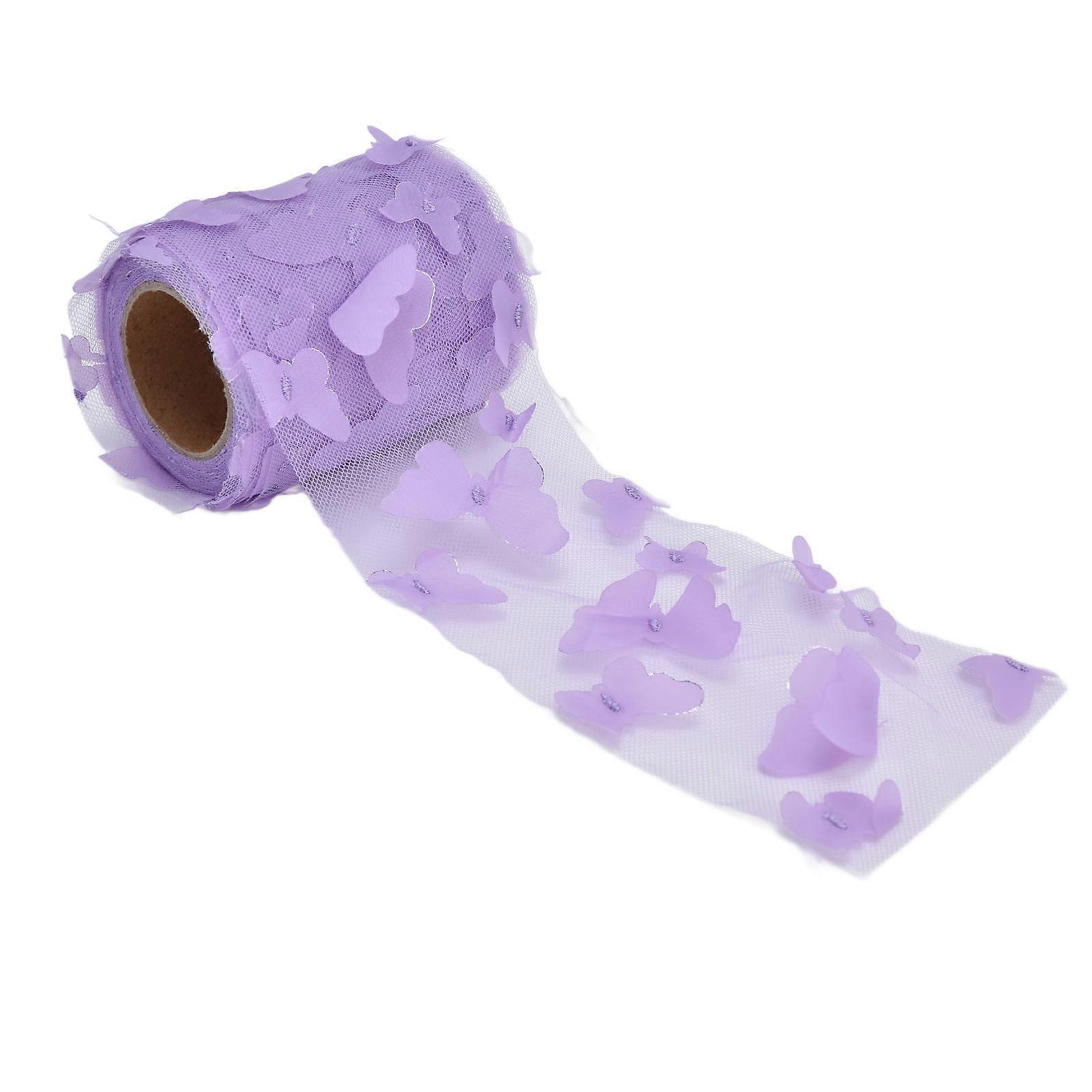 Tulle Rolls Elegant Style Three Dimensional Pattern Bright Colors Ribbon for Decorating Weddings