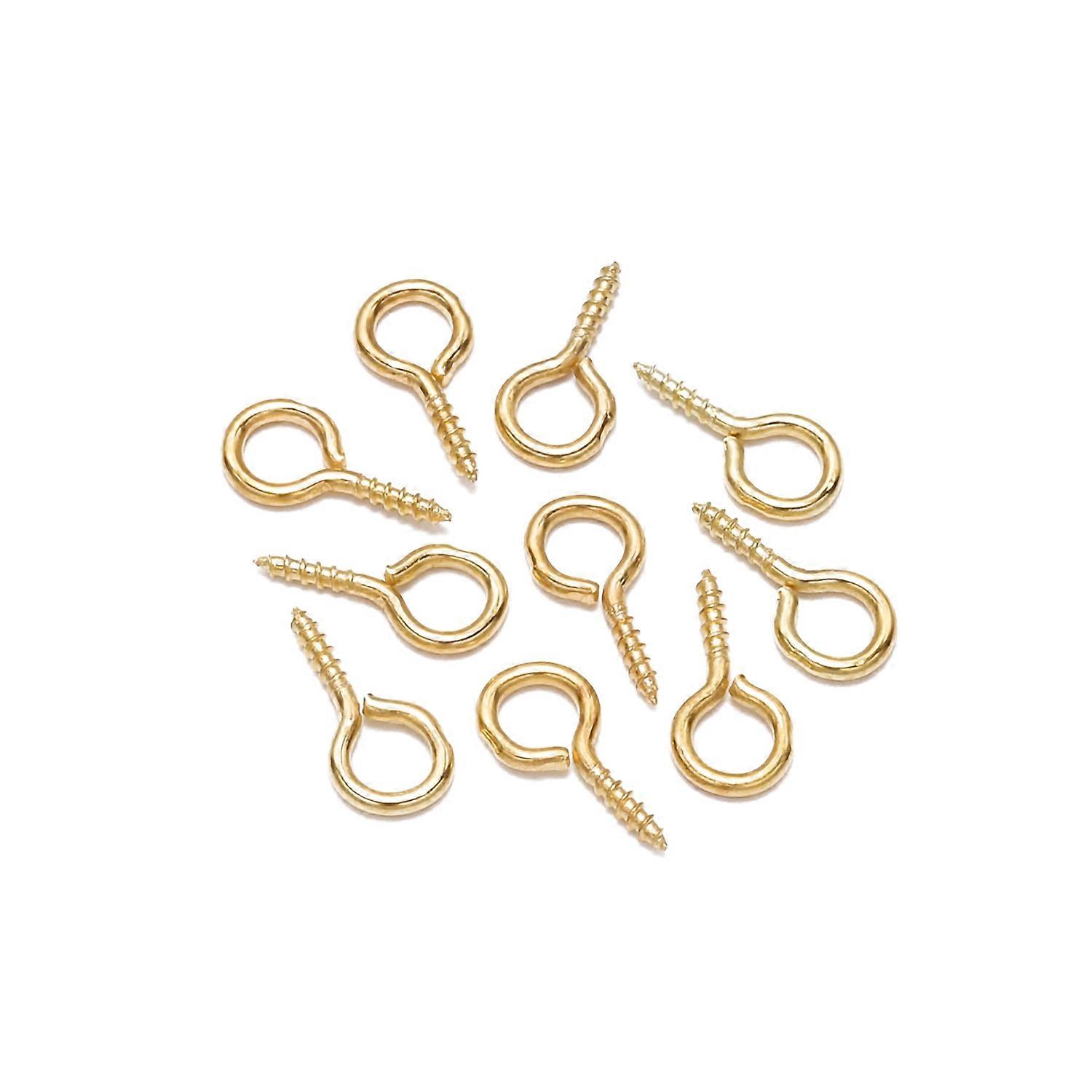 Perni a vite con occhiello, brillanti, lucidabili a mano, disponibili in più colori, perni a occhiello per Je