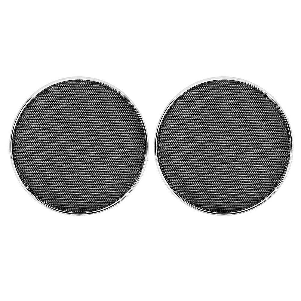 4in Plastic Frame Black Mesh Car o Speaker Grill Guard Protector Cover(2pcs)