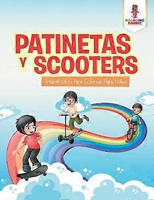 Patinetas Y Scooters Infantil Libro Para Colorear Para Nios