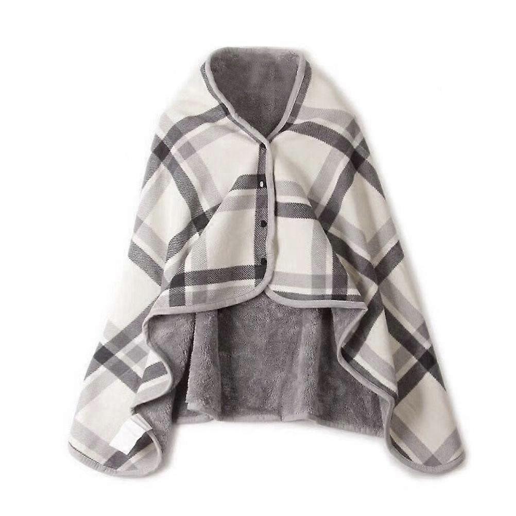 Multifunctional Heated Blanket Heating Warm Scarf Flannel Heating Cape Plush Blanket