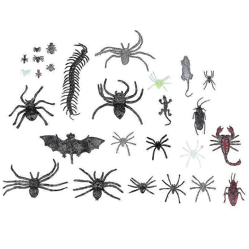 80pcs Simulation Plastic Bugs