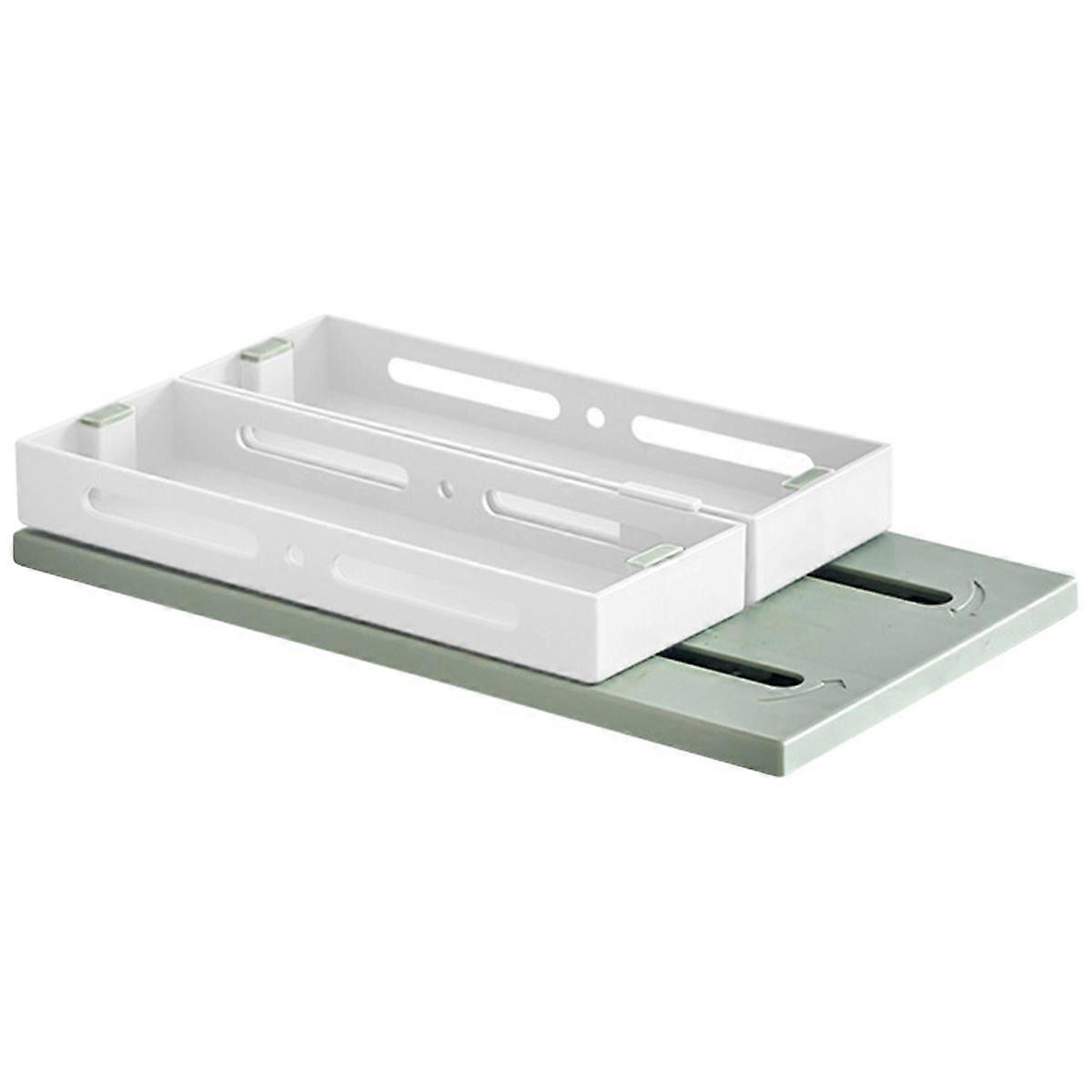 Desktop Cosmetic Spice Bottle Organizer Kitchen Multifunctional Rotating Shelf, Single Level, Green