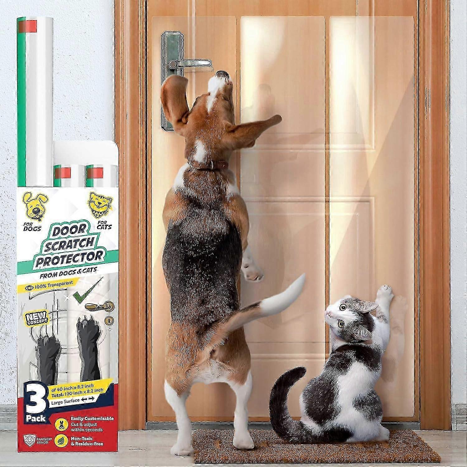 3Pcs Door Protector from Dog Scratching Cat Scratch Door Frame Protector Anti Dog Scratch