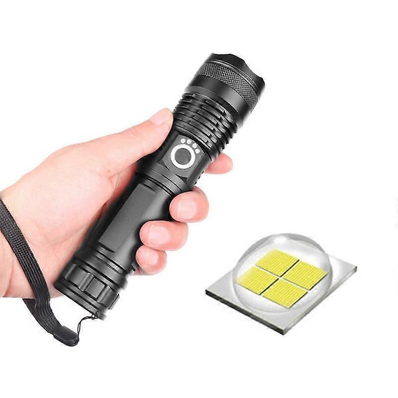 Telescopic High-intensity Flashlight With Power Display