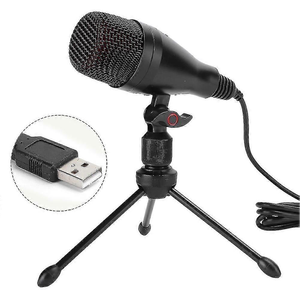 Universal Usb Desktop Microphone Mini Studio Speech Microphone Stand Mic For Pc Laptop