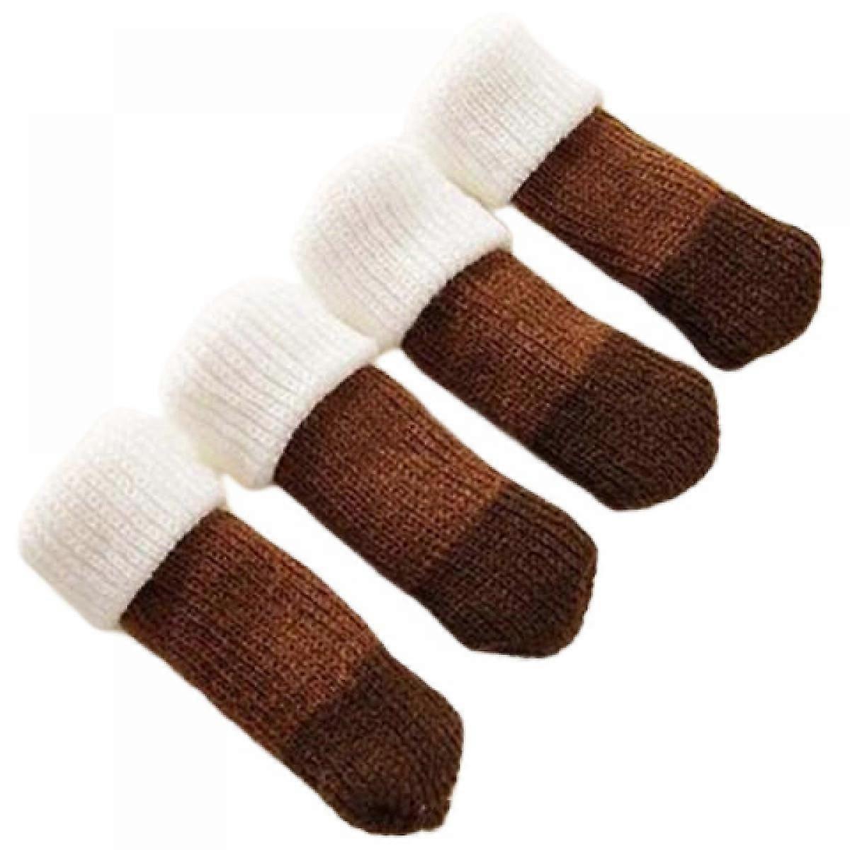 8 PCS Chair Leg Socks Cap, Knitted Design Furniture Table Floor Protector