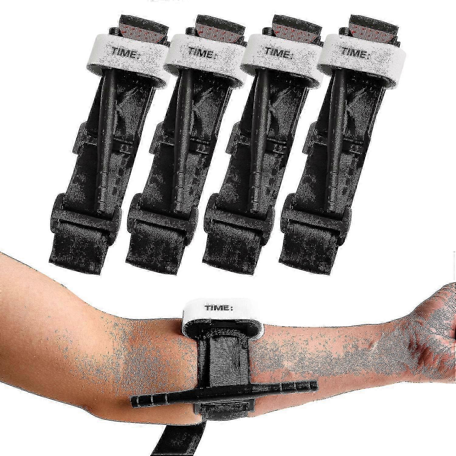 Tourniquet, 4 - Pack, Quick - Release, Adjustable, with Time Indicator for Emergency Bleeding Control