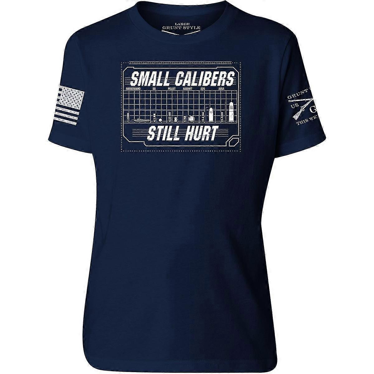 Grunt Style Small Calibers Still Hurt T-Shirt - Blue