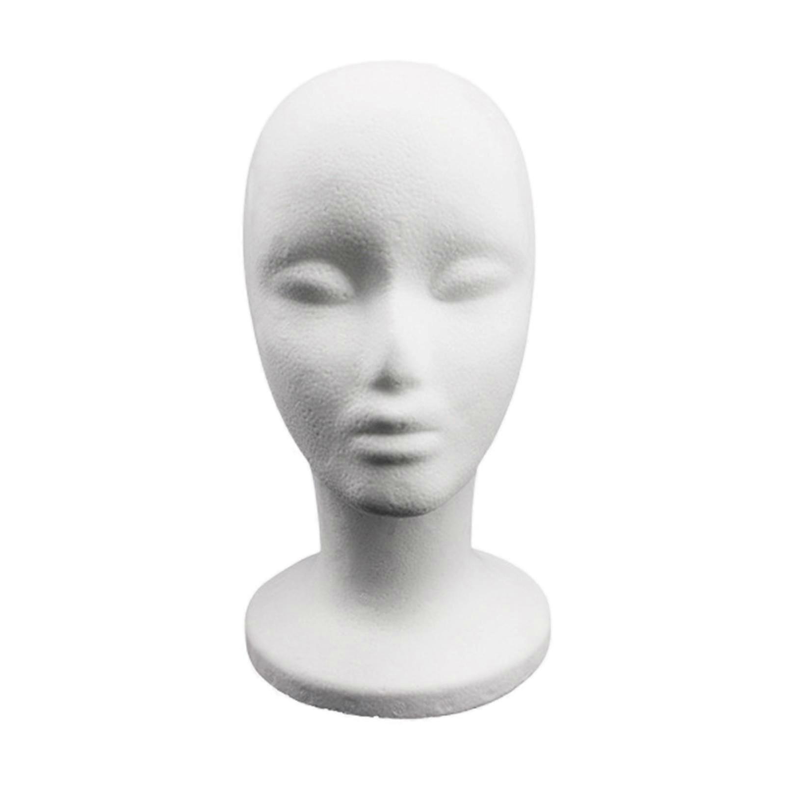 Mannequin Head Display Stand Model and Display Hair for Hats Salon Headwear Gray