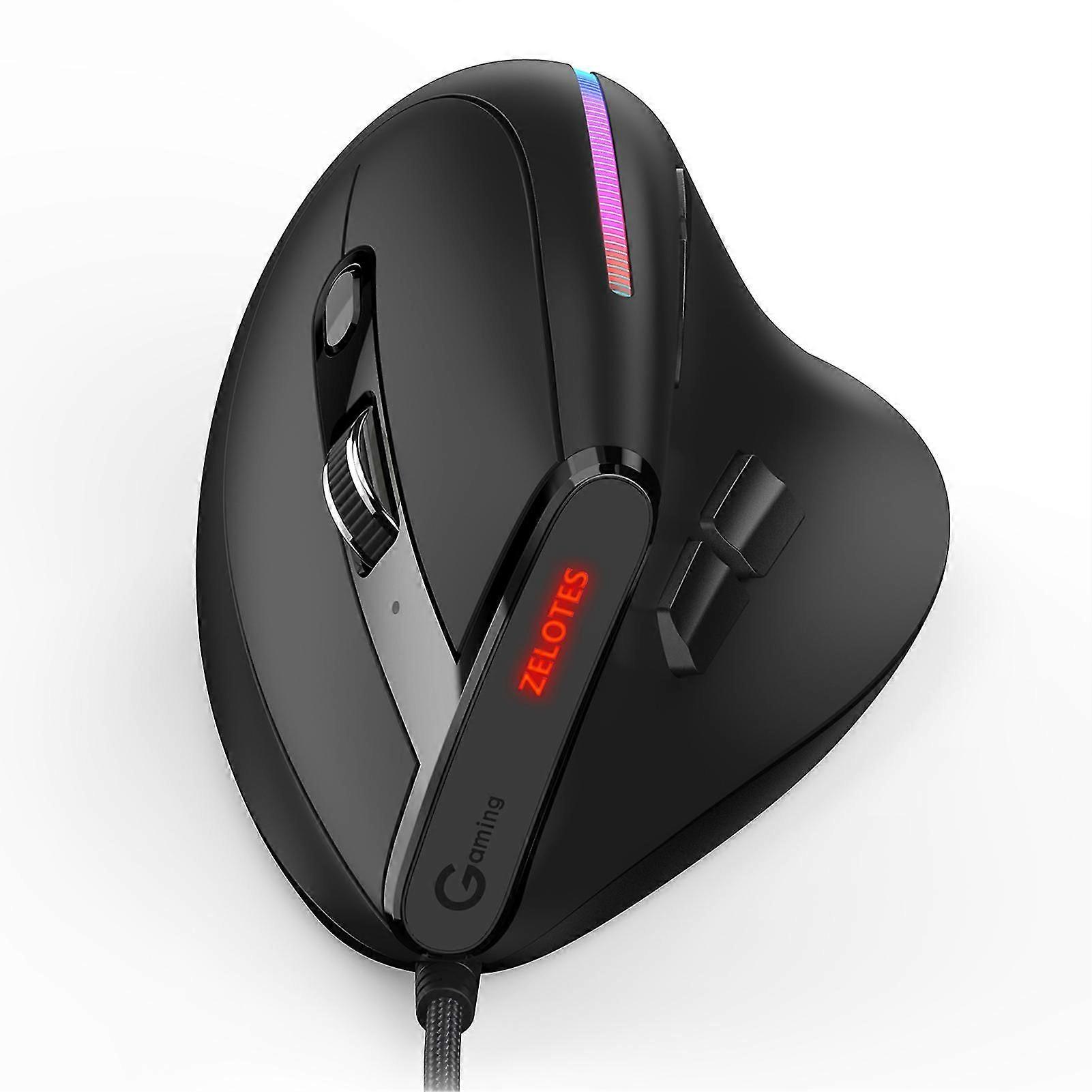 T-50 Vertical Mouse Wired Mouse 9 Keys Rgb Optical Mouse