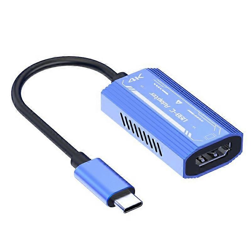 V278 4K 60Hz Type-C to HDMI+Type-C Video Adapter Aluminum Alloy Converter