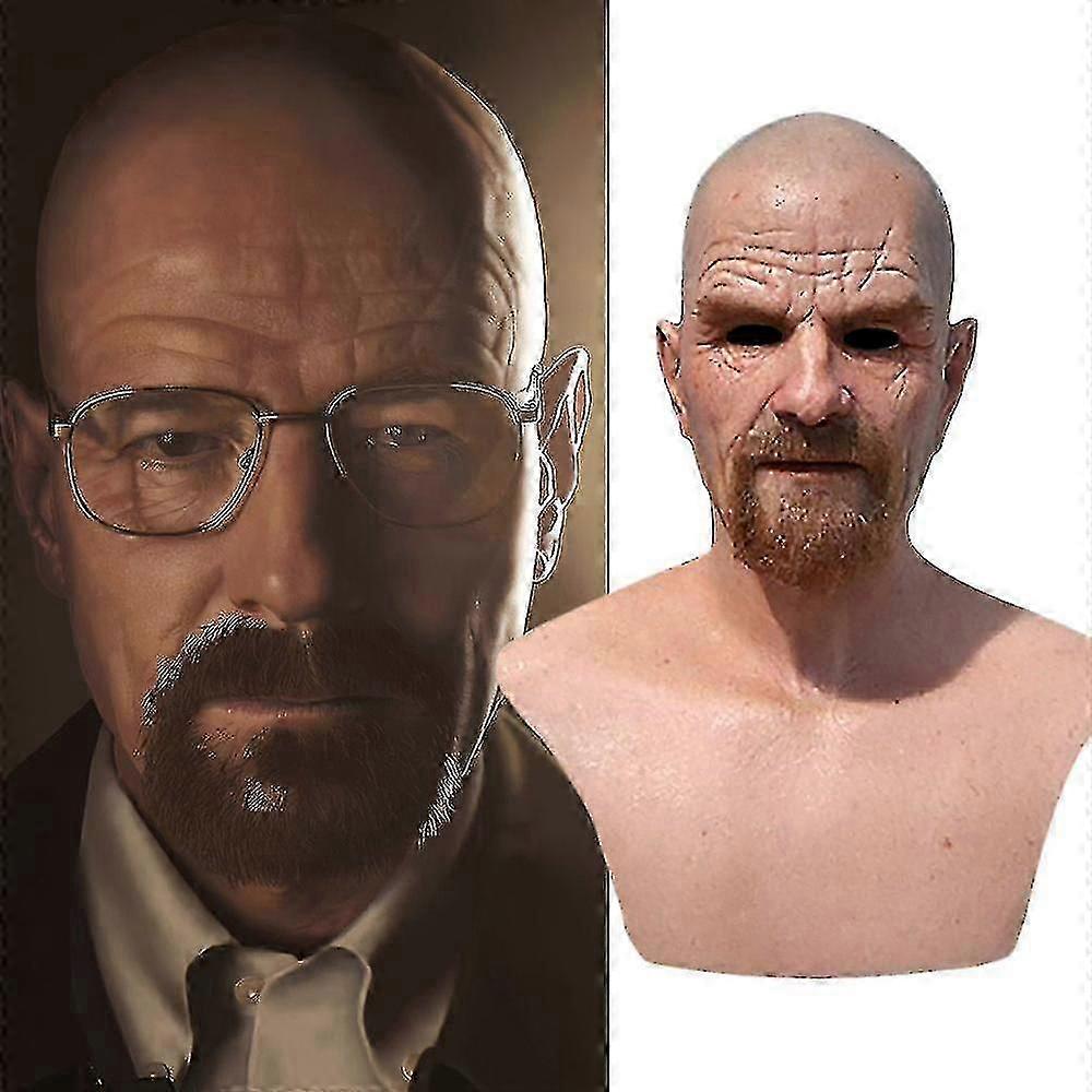 Realistic Old Man Mask Latex Cosplay Party Full Face Masks