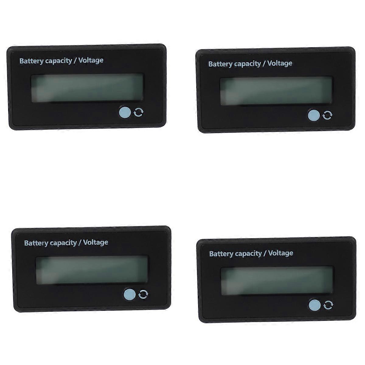 4X 12V 24V 36V 48V Battery Meter,Battery Capacity Voltage Indicator,Lead-Acid & Lithium Battery Cha