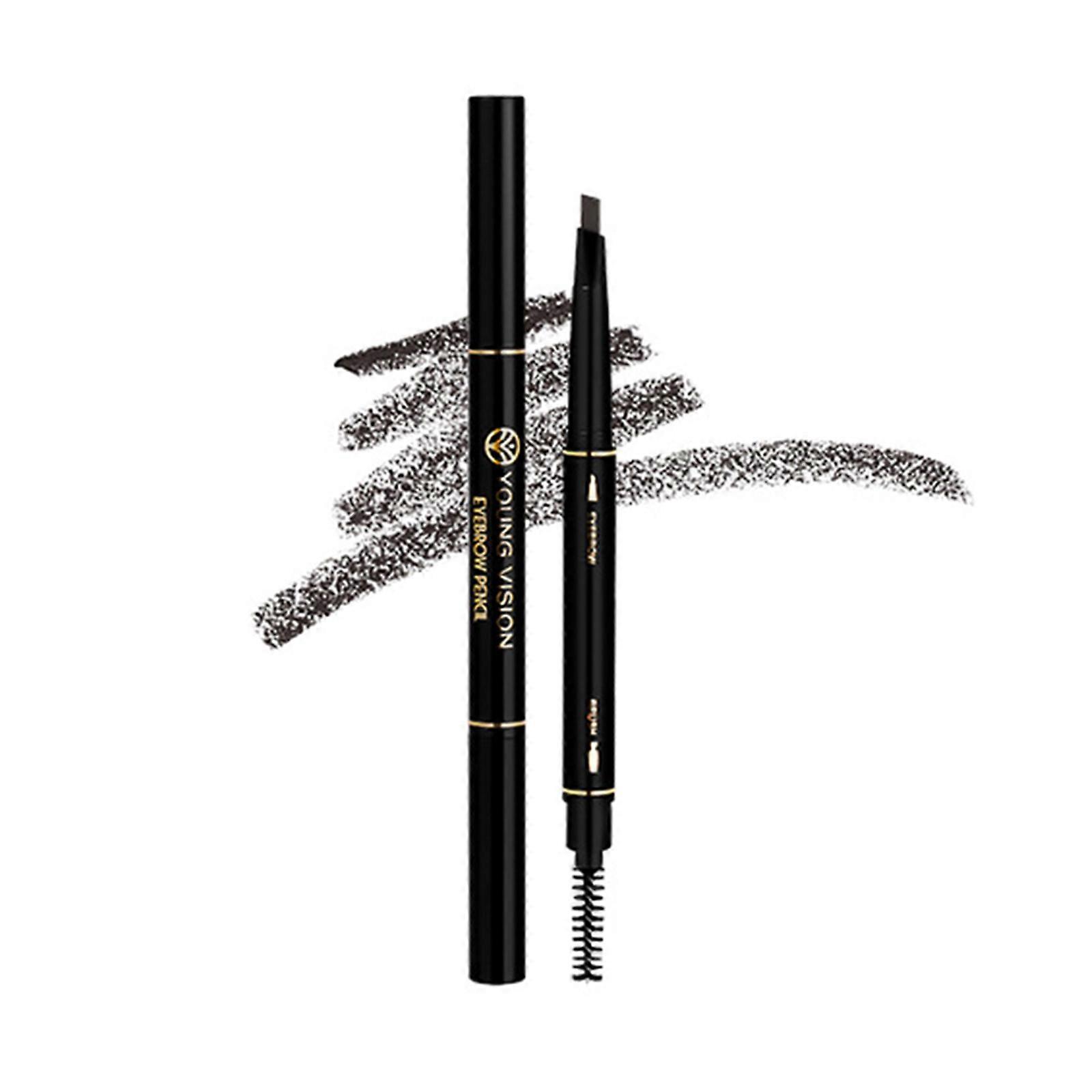 Brow Pencil,Double-Ended Automatic Angled Tip & Spoolie Brush Precise,Shapes,Defines,Fills Brows,Contours,Combs,Tames grey