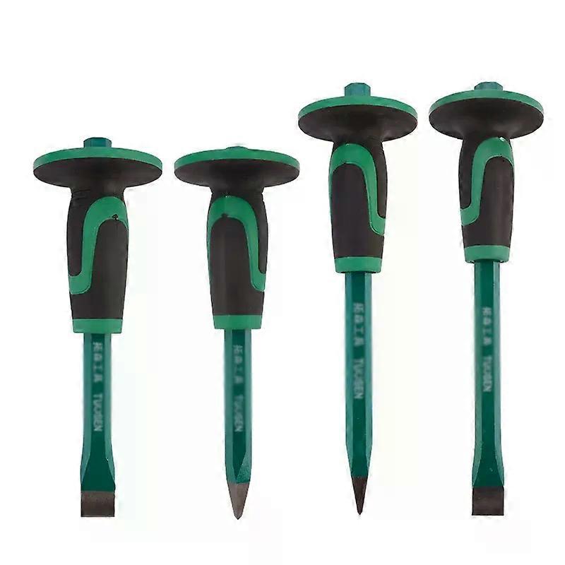 Industry Masonry Chisel With Hand Guard  Heavy Duty Pointed/ Flat End Rock Concrete Stone Chisel for Demolishing Carving
