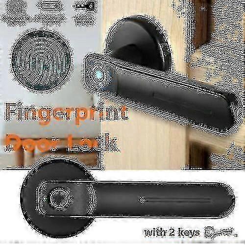 Fingerprint Electronic Door Lock Biometric Door Handle With Keys Security Tw