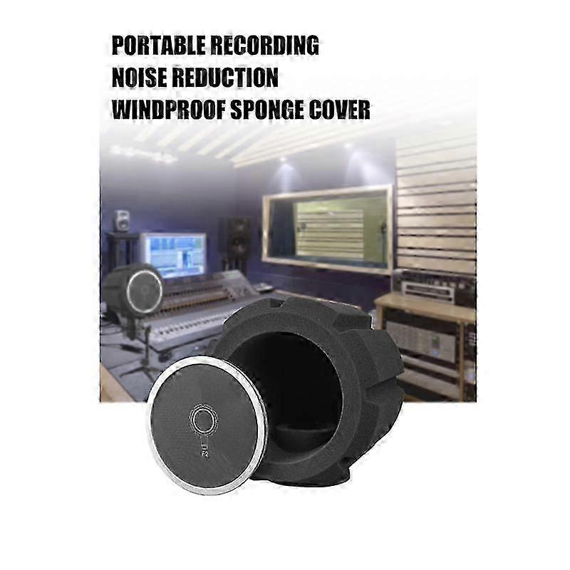 F2 Microfono a condensatore professionale Schermo da studio Filtro acustico Filtro per microfono di registrazione per parabrezza Black Net js