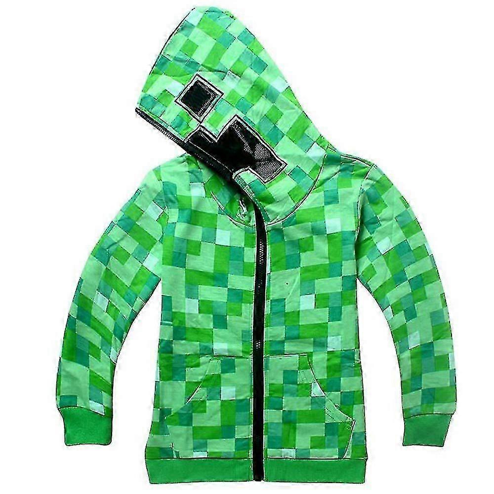 Minecraft Felpa con cappuccio Zip Up Bambini Ragazzo Ragazza Felpa con cappuccio Maglione casual Top -nmaov