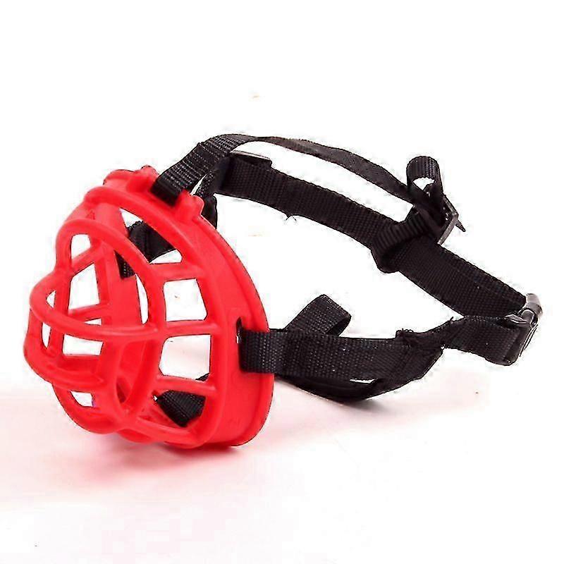 Soft Basket Muzzle For Dogs Secure And Comfortable Fit, Better Prevent Bites, Chewing And Barking Muzzle Red