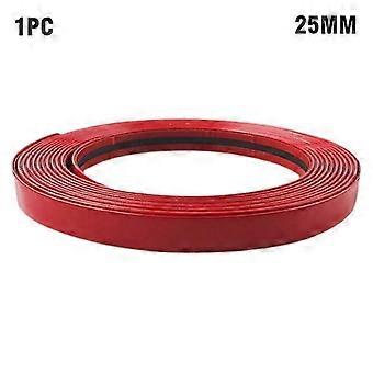 3m / 5m Auto Stoßstange Rot Dekoration Streifen Auto Tür und Fenster Leiste Auto Tür Dekoration Streifen Anti-Kollision Strip5Mred25mm