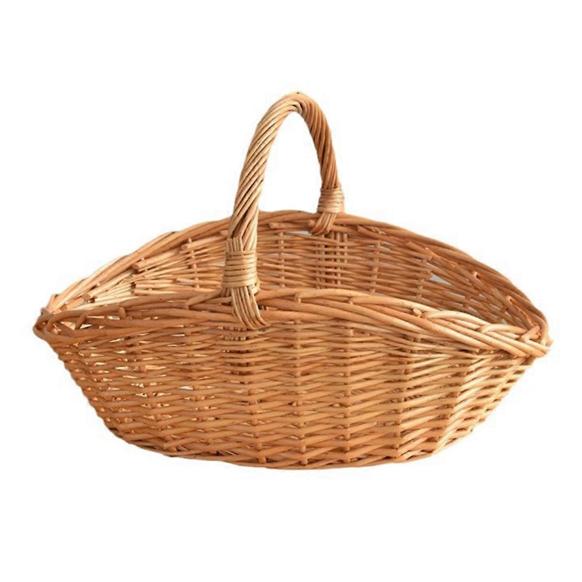 Willow Fruit Picnic Basket Rattan Egg Basket Kitchen Storage Basket S