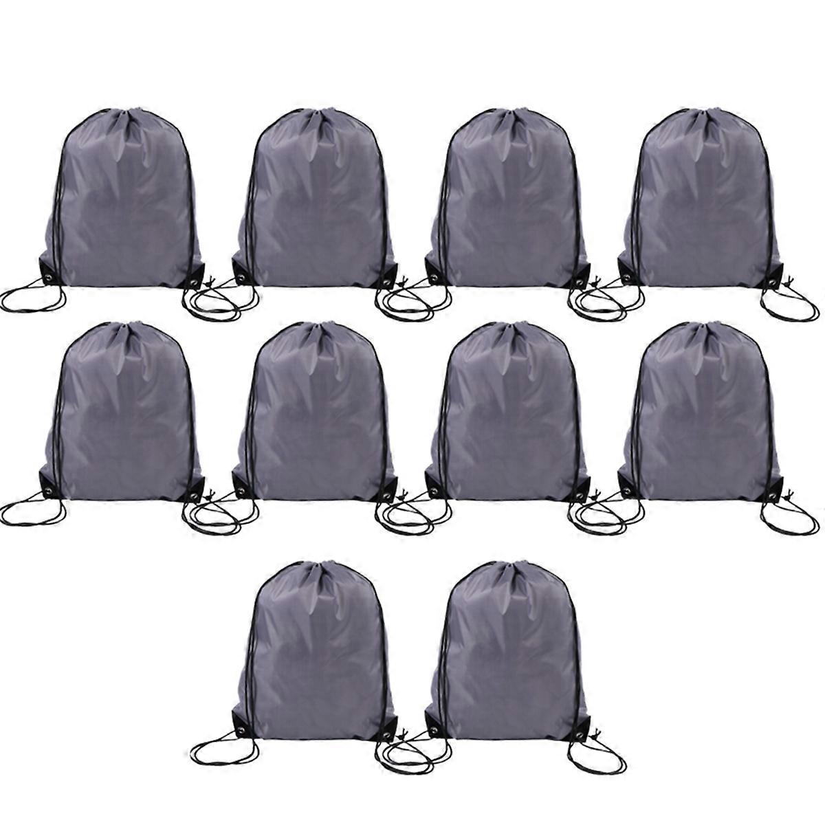 Polyester Drawstring Bag Sports Marathon Drawstring Bag Gray