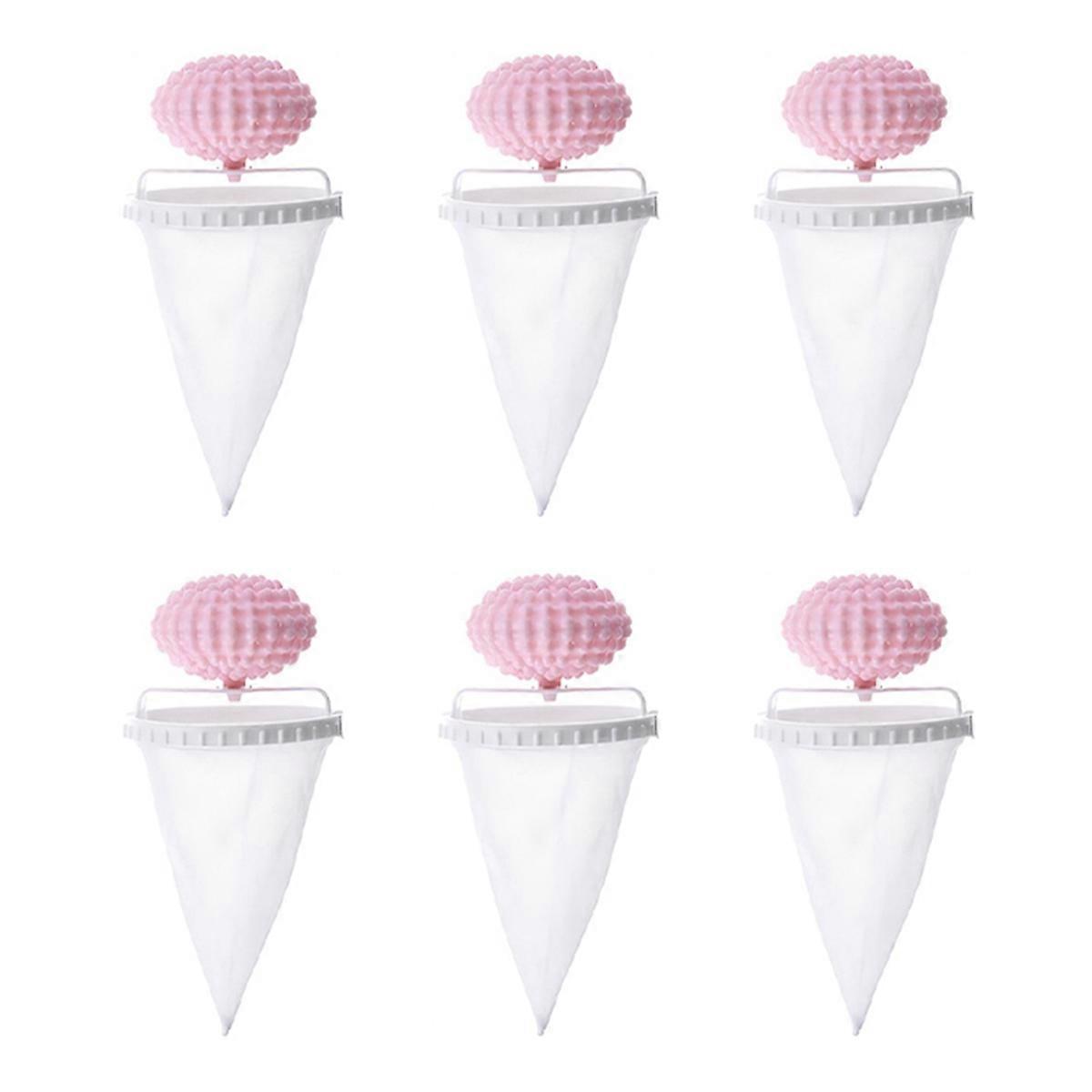 6Pack Floating Hair Filtering Mesh Removal,Hair Remover for Laundry B