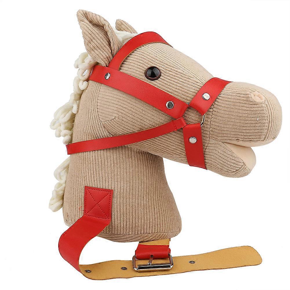 シミュレーションコットンホースの頭ネクタイ動物クリップクロップサウンドホームギフトおもちゃ子供カーキ色