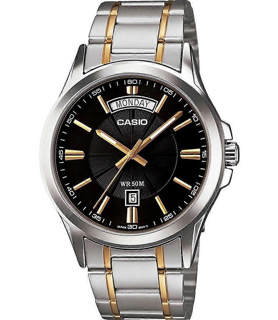 Casio Mtp-1381g-1avdf Men's Watch - Black Dial, Stainless Steel Band