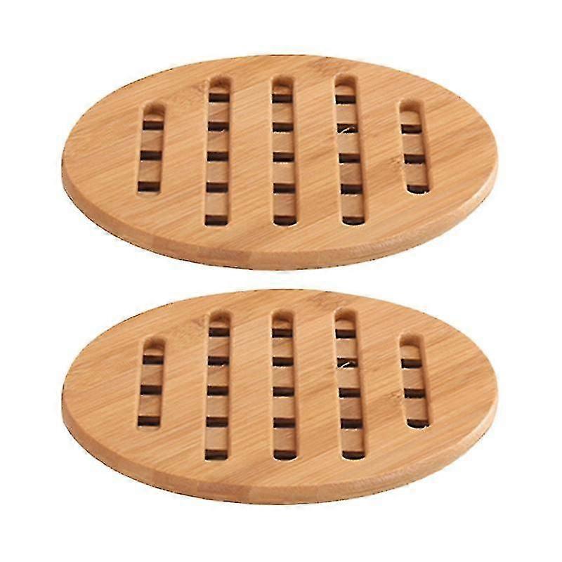 2pcs Bamboo Heat Insulated Pad