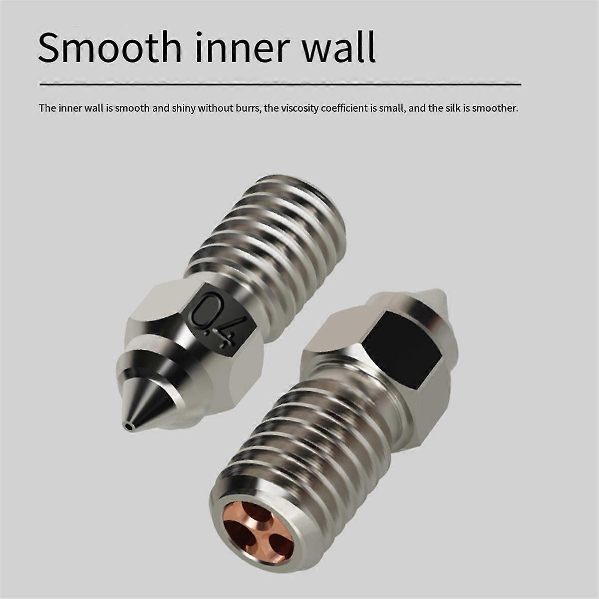 4PCS 0.8mm for 3V3 SE Chrome Zirconium Copper High-Flow Nozzle