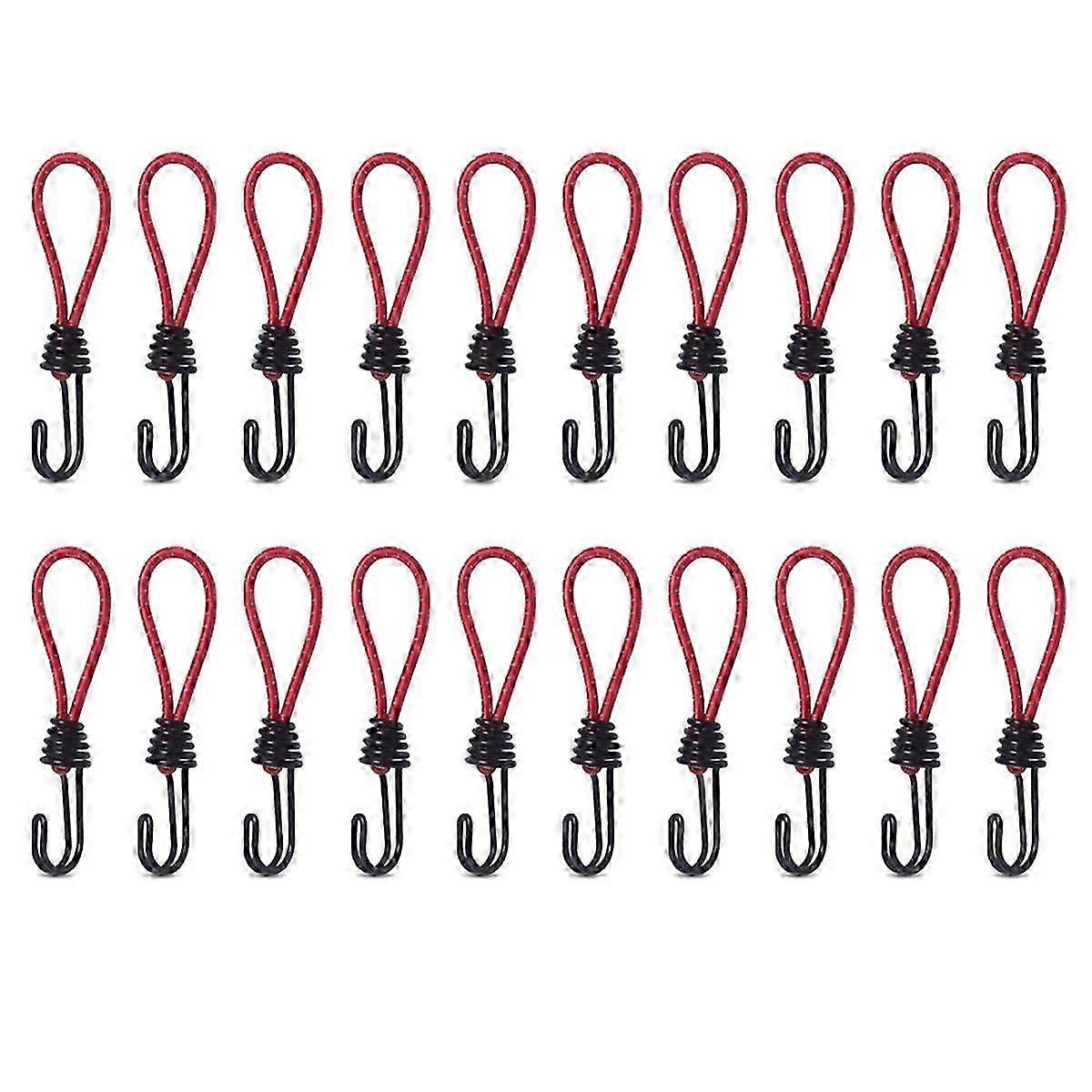 Tent Elastic Rope Hook Multifunctional Outdoor Camping Rainproof Tent Fixing Rope Tent Rope Tie Quick Buckle Hook,Red
