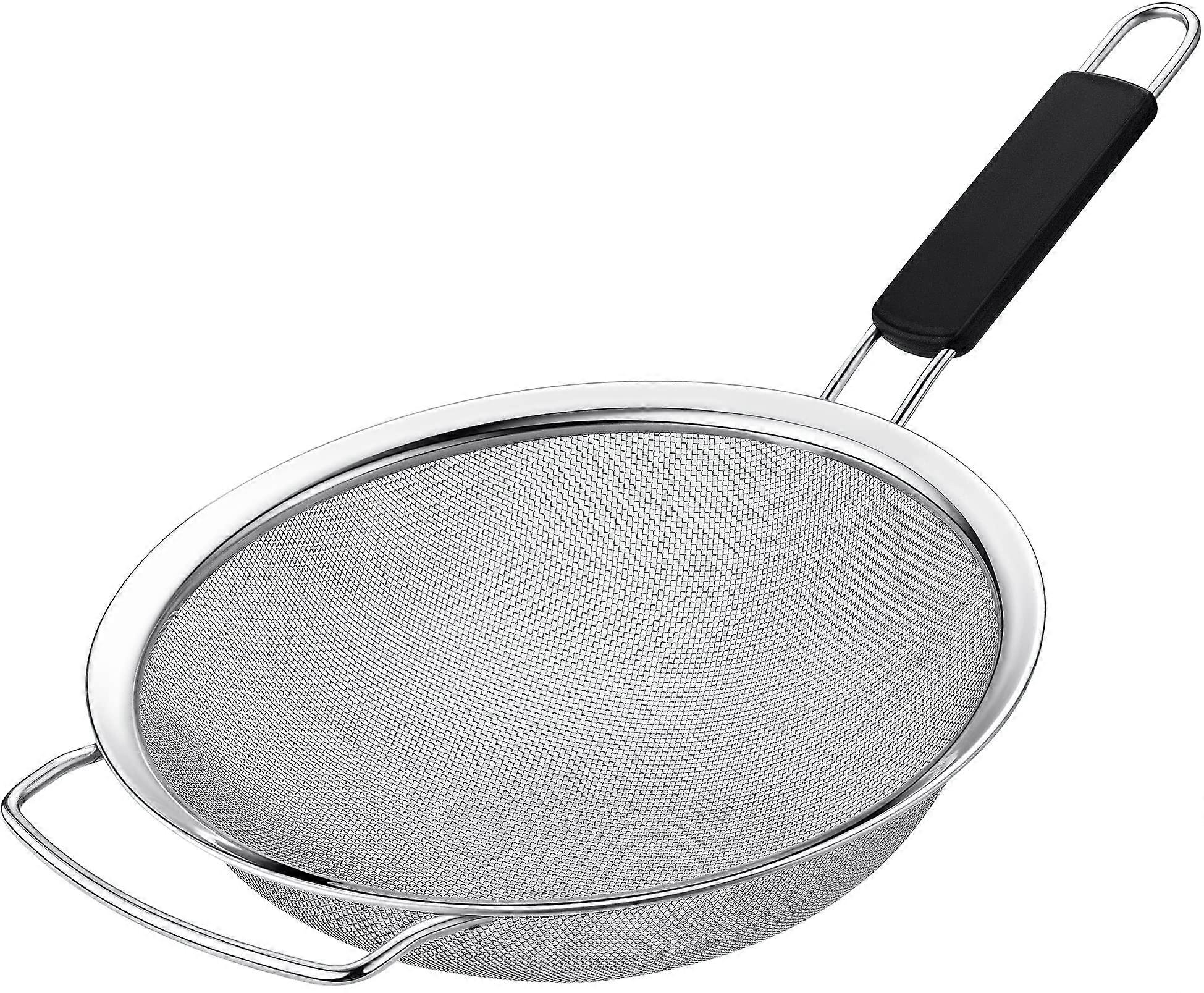 Large Fine Mesh Strainer Kitchen Essential to Strain Pasta, Quinoa and Rice 9"