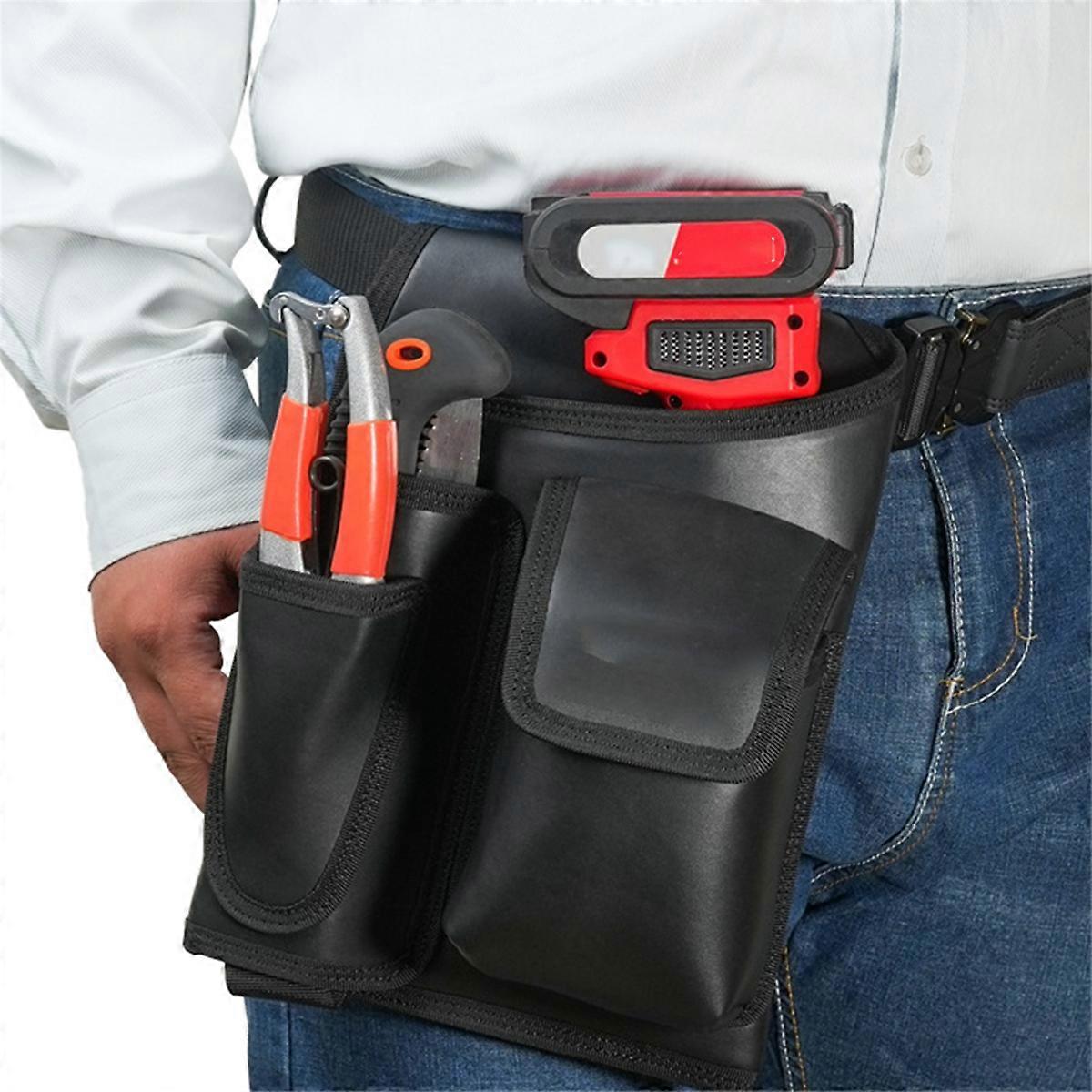 Multi-functional Electrician Tool Bag Portable Leather Tool