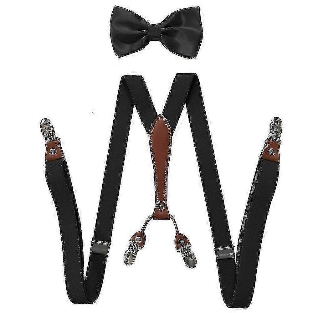 2.5cm Adult 4 Clip Elastic Suspenders Men And Women Universal Elastic Straps Set